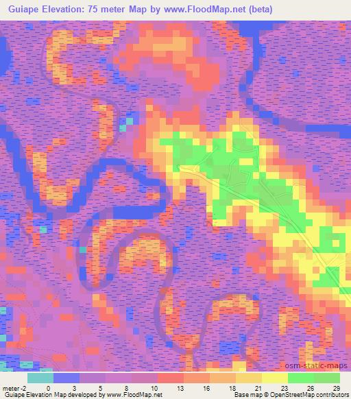 Guiape,Guinea Elevation Map