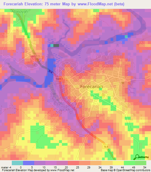 Forecariah,Guinea Elevation Map