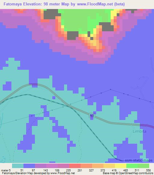 Fatomaya,Guinea Elevation Map