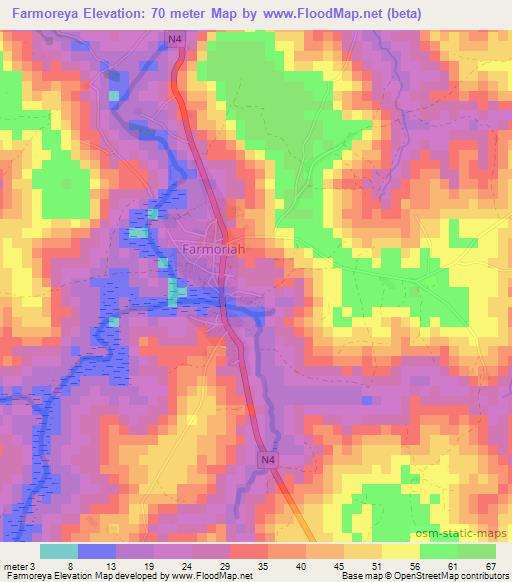 Farmoreya,Guinea Elevation Map