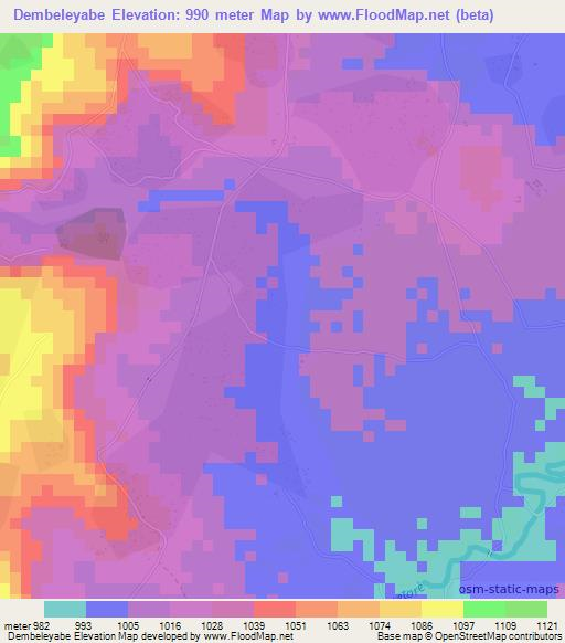 Dembeleyabe,Guinea Elevation Map