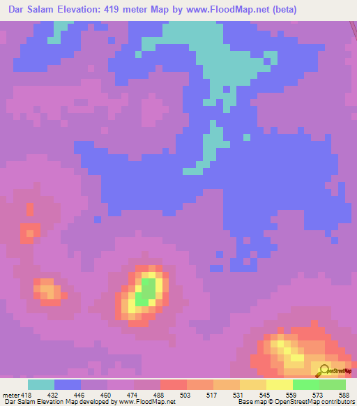 Dar Salam,Guinea Elevation Map