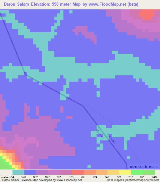 Darou Salam,Guinea Elevation Map