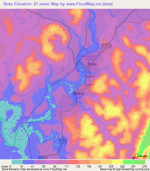 Boke,Guinea Elevation Map