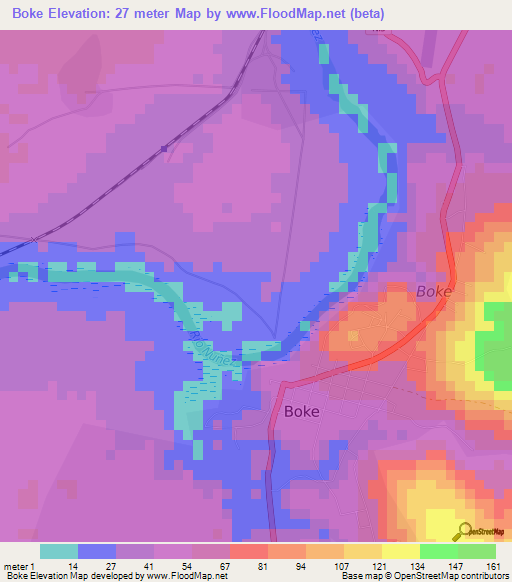 Boke,Guinea Elevation Map