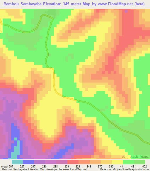 Bembou Sambayabe,Guinea Elevation Map