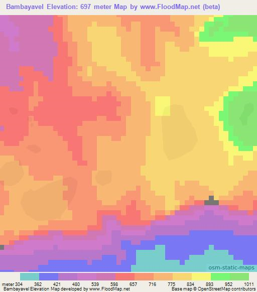 Bambayavel,Guinea Elevation Map