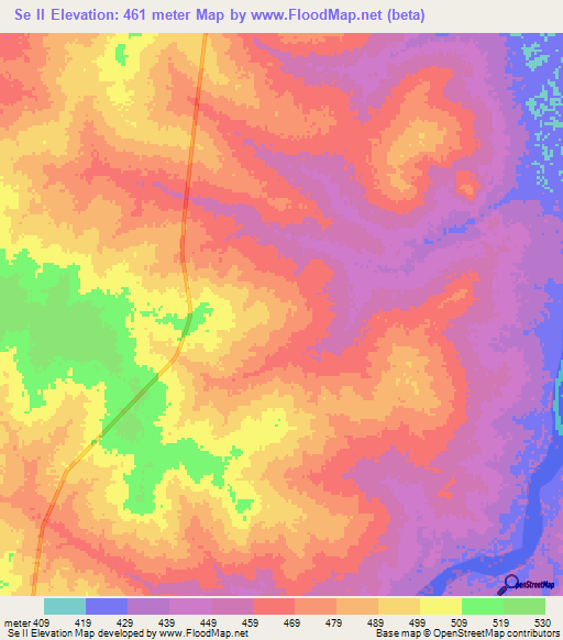 Se II,Chad Elevation Map