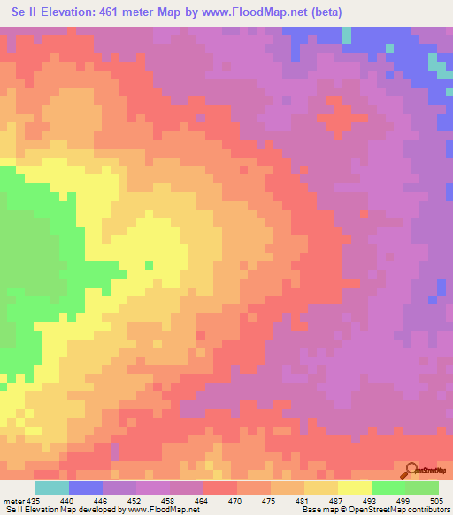 Se II,Chad Elevation Map