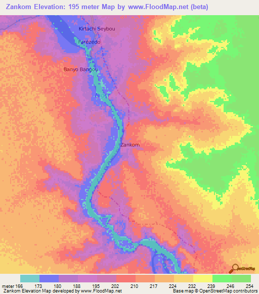 Zankom,Niger Elevation Map