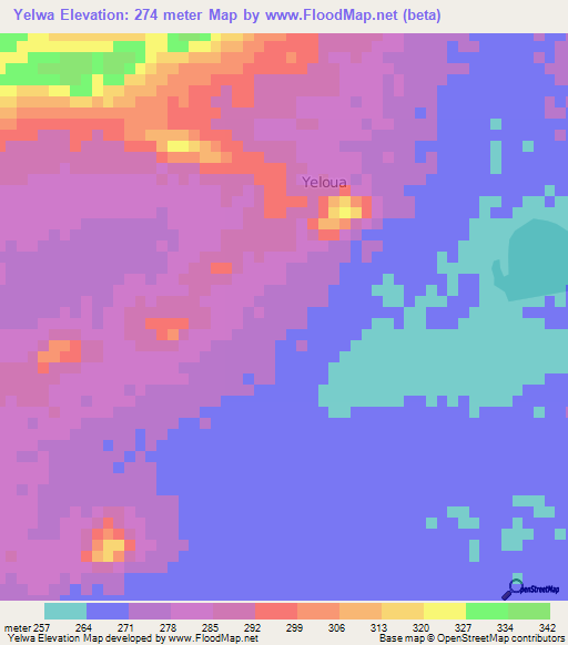 Yelwa,Niger Elevation Map