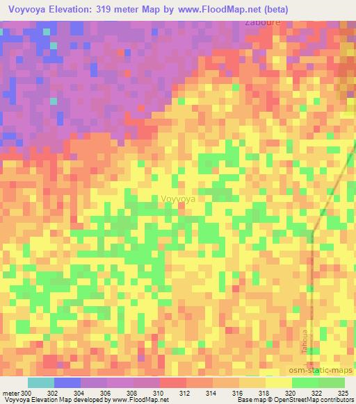 Voyvoya,Niger Elevation Map