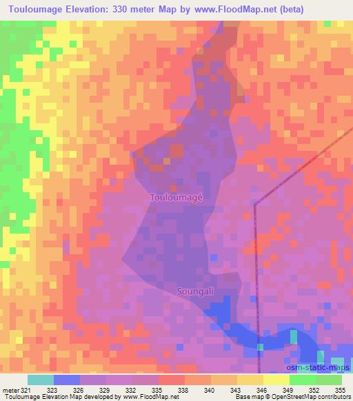 Touloumage,Niger Elevation Map