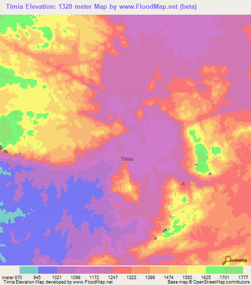 Timia,Niger Elevation Map