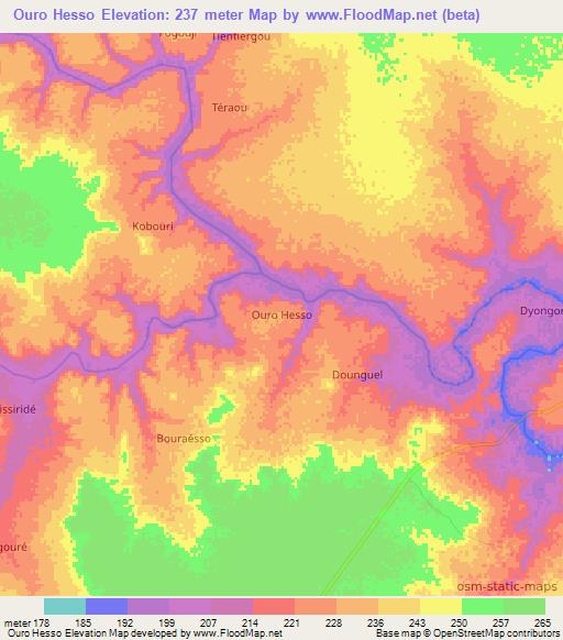 Ouro Hesso,Niger Elevation Map