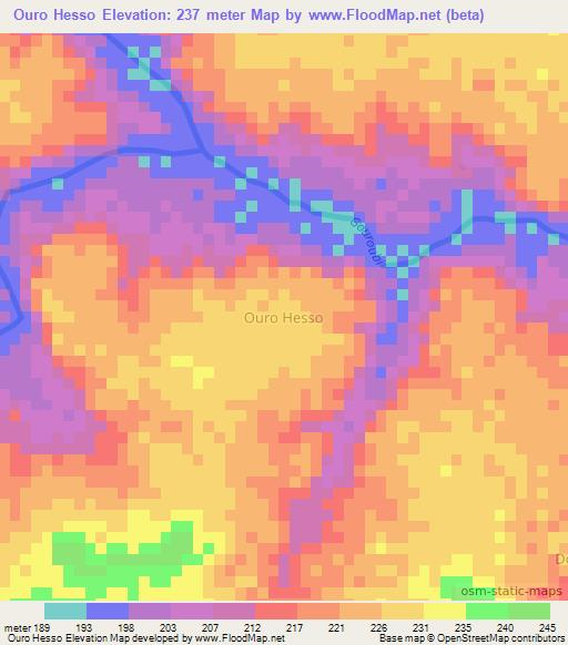 Ouro Hesso,Niger Elevation Map