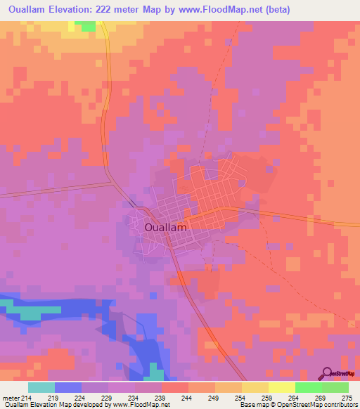 Ouallam,Niger Elevation Map