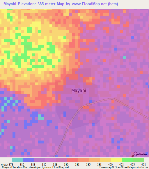 Mayahi,Niger Elevation Map