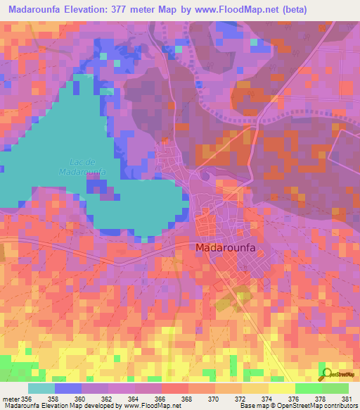 Madarounfa,Niger Elevation Map