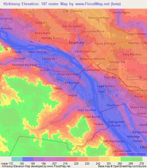 Kirkissoy,Niger Elevation Map