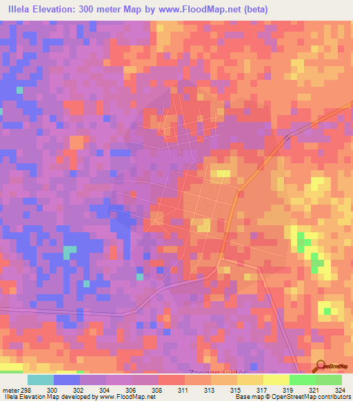 Illela,Niger Elevation Map