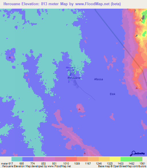 Iferouane,Niger Elevation Map