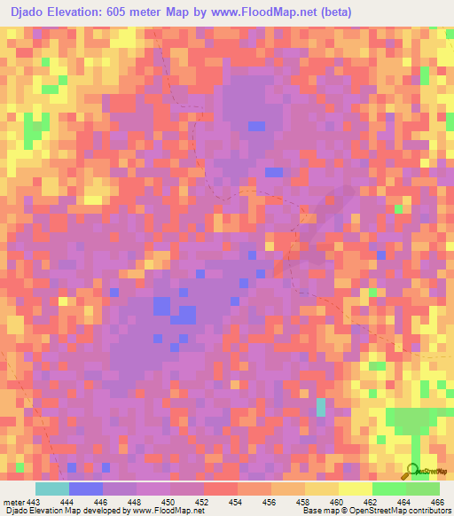 Djado,Niger Elevation Map