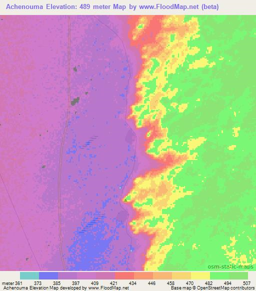 Achenouma,Niger Elevation Map