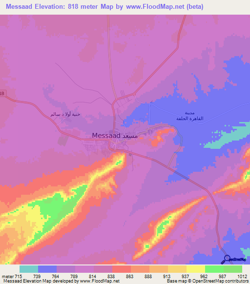 Messaad,Algeria Elevation Map