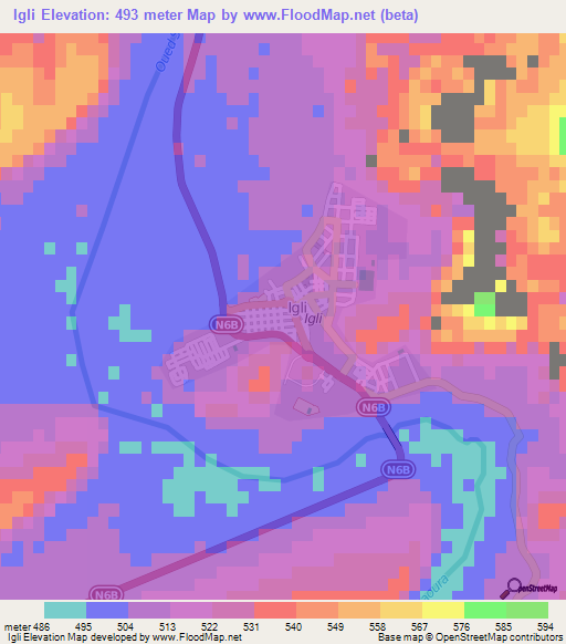 Igli,Algeria Elevation Map