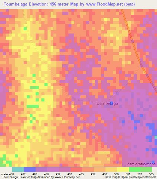 Toumbelaga,Niger Elevation Map