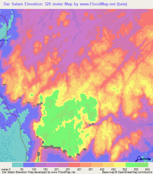 Dar Salam,Guinea Elevation Map