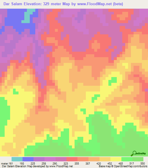 Dar Salam,Guinea Elevation Map