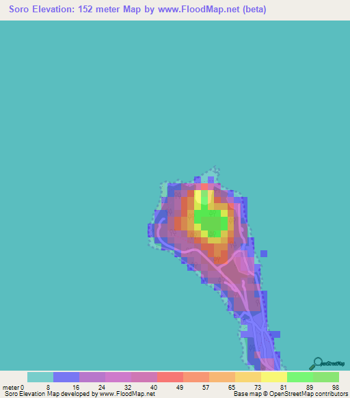 Soro,Guinea Elevation Map