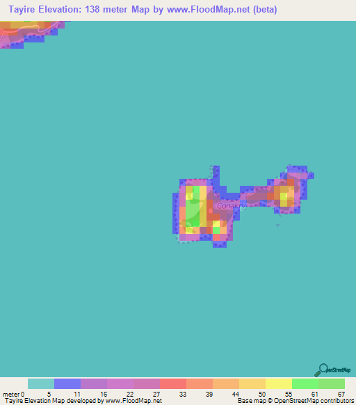 Tayire,Guinea Elevation Map