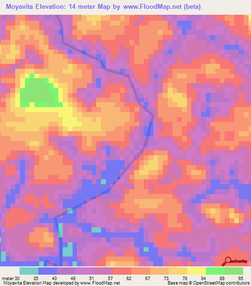 Moyavita,Sierra Leone Elevation Map