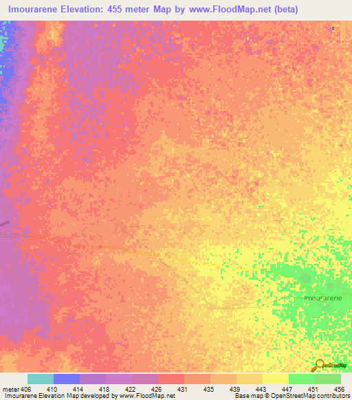 Imourarene,Niger Elevation Map