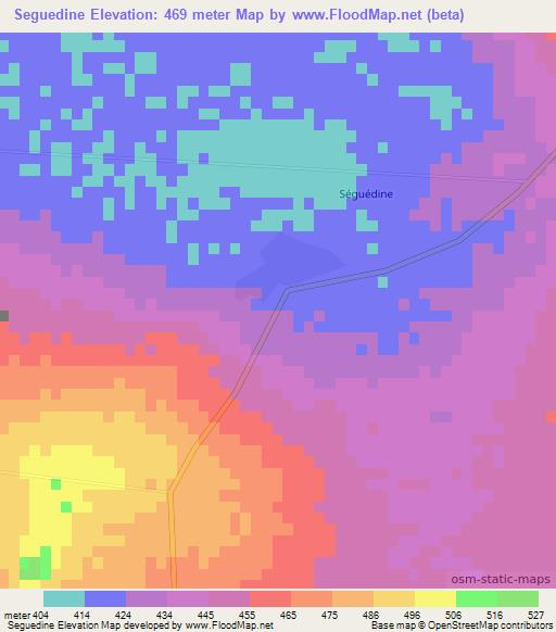 Seguedine,Niger Elevation Map