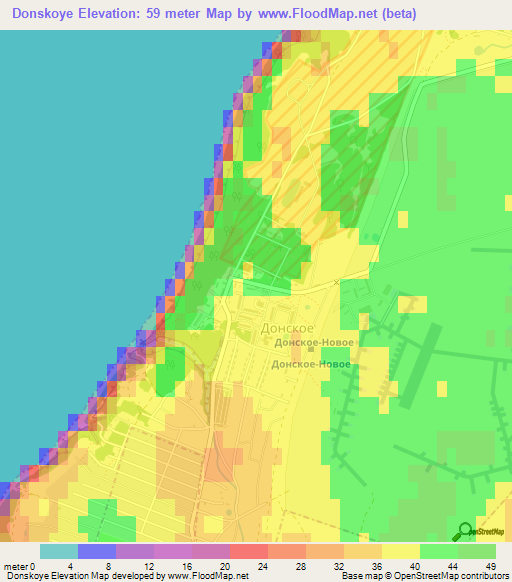 Donskoye,Russia Elevation Map