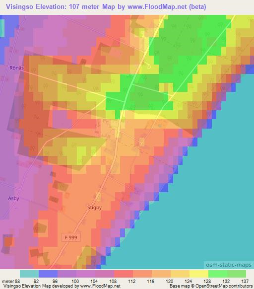 Visingso,Sweden Elevation Map