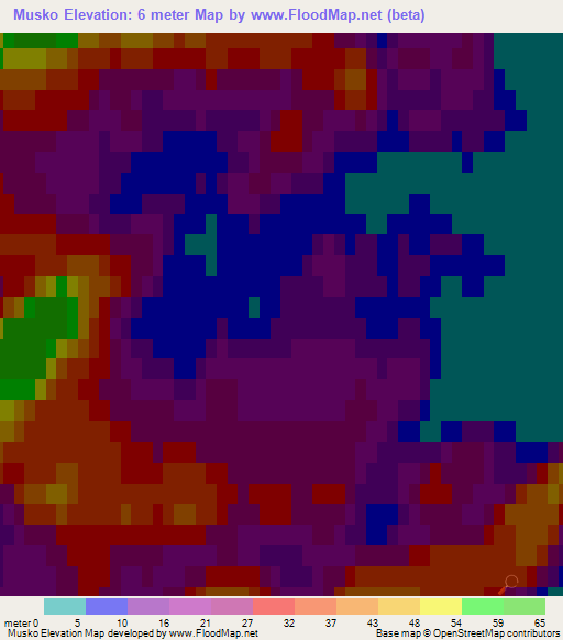 Musko,Sweden Elevation Map