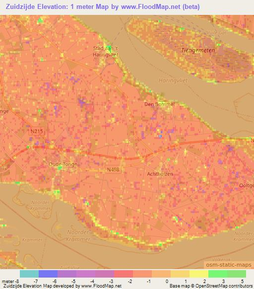 Elevation of Zuidzijde,Netherlands Elevation Map, Topography, Contour