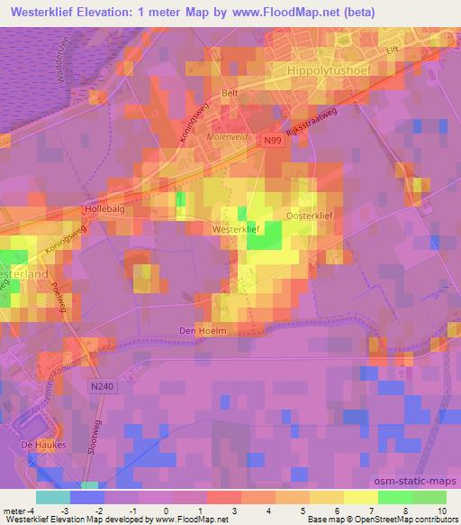 Elevation of Westerklief,Netherlands Elevation Map, Topography, Contour