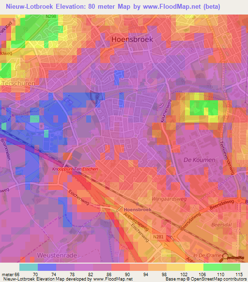 Nieuw-Lotbroek,Netherlands Elevation Map