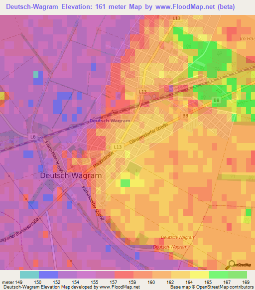 Deutsch-Wagram,Austria Elevation Map