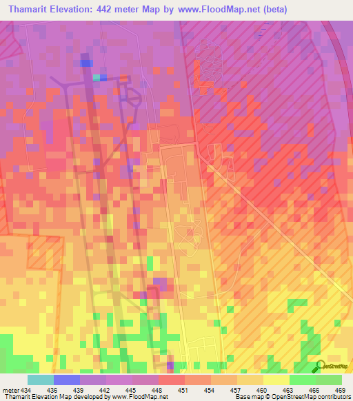 Thamarit,Oman Elevation Map