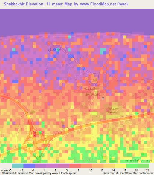 Shakhakhit,Oman Elevation Map