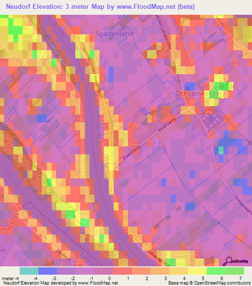 Neudorf,Germany Elevation Map