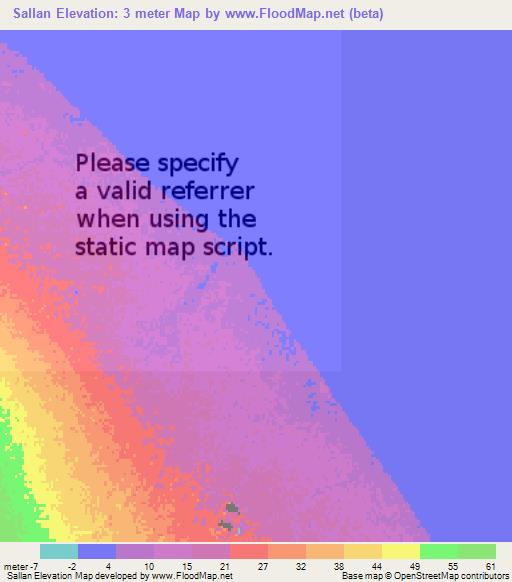 Sallan,Oman Elevation Map