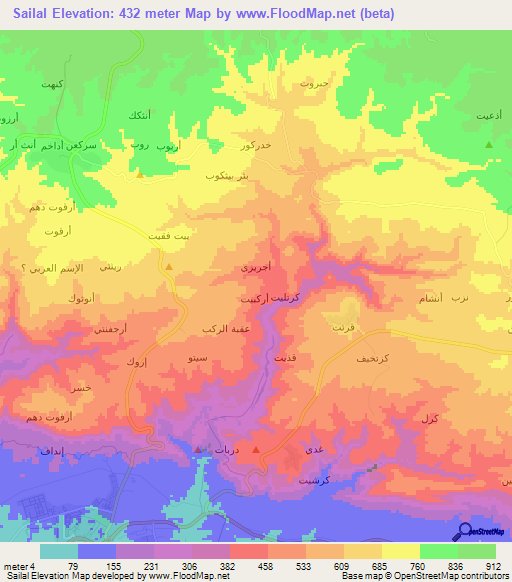 Sailal,Oman Elevation Map